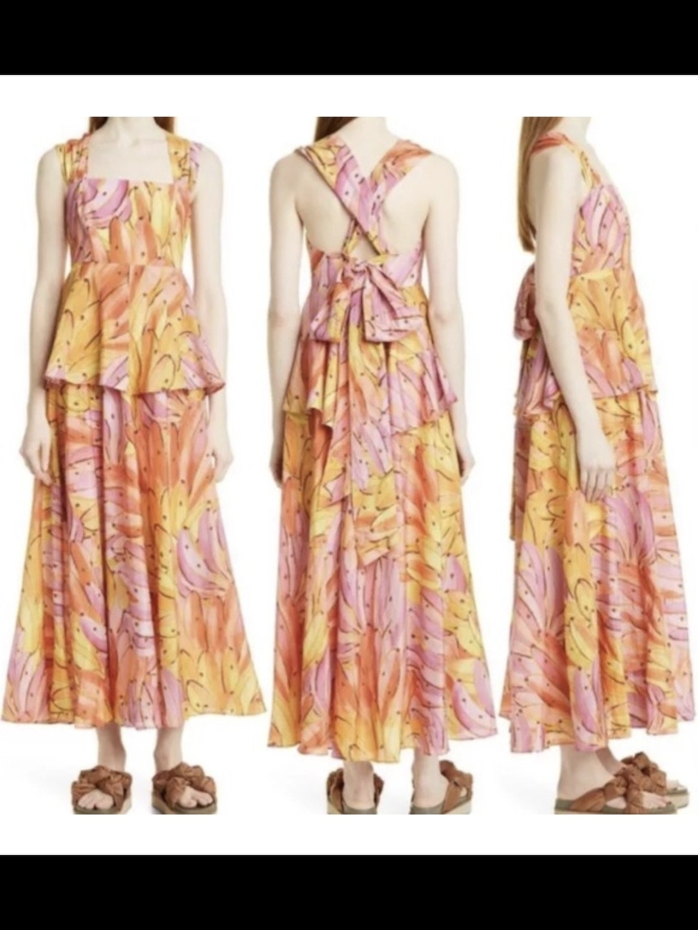 FARM Rio Pink, Orange & Yellow Floral Maxi Dress - Picture 9 of 9